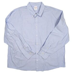Brooks Brothers 1818 Blue‎ Oxford Button L/S Dress Shirt Men's Size 2XL